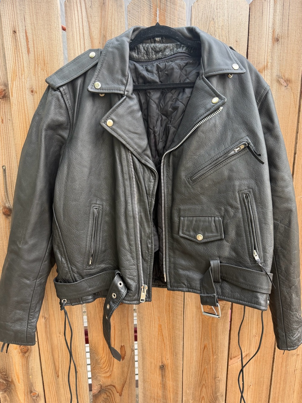 Classic Black Leather Motorcycle Jacket